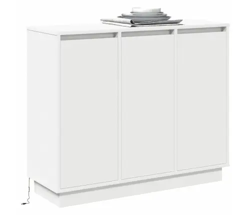 Led Bufetas Balta 90 X 32 X 75 Cm Apdirbta Mediena