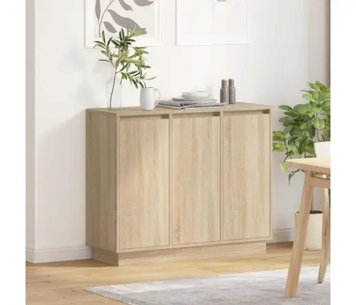 Led Kummuti Sonoma Tamm 90 X 32 X 75 Cm Tehispuit