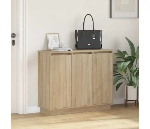 Led Kummuti Sonoma Tamm 90 X 32 X 75 Cm Tehispuit