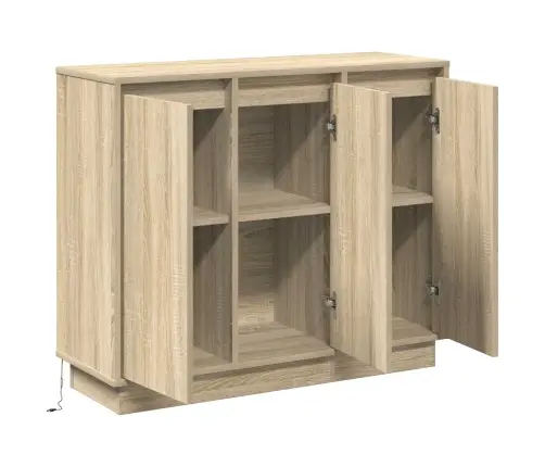 Led Kummuti Sonoma Tamm 90 X 32 X 75 Cm Tehispuit