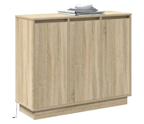 Led Kummuti Sonoma Tamm 90 X 32 X 75 Cm Tehispuit