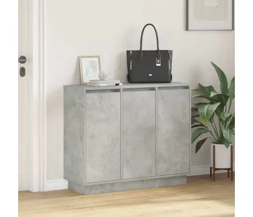 Led Bufetas Betono Pilka 90 X 32 X 75 Cm Apdirbta Mediena