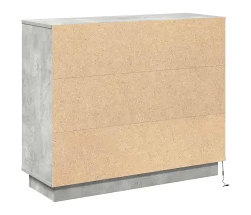 Led Bufetas Betono Pilka 90 X 32 X 75 Cm Apdirbta Mediena