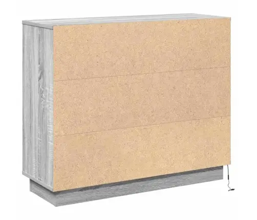 Led Bufetas Pilkas Sonoma 90 X 32 X 75 Cm Apdirbta Mediena