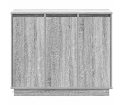 Led Bufetas Pilkas Sonoma 90 X 32 X 75 Cm Apdirbta Mediena