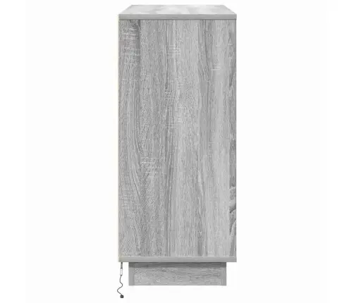 Led Bufetas Pilkas Sonoma 90 X 32 X 75 Cm Apdirbta Mediena