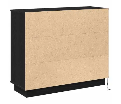 Led Kummuti Must Tamm 90 X 32 X 75 Cm Tehispuit