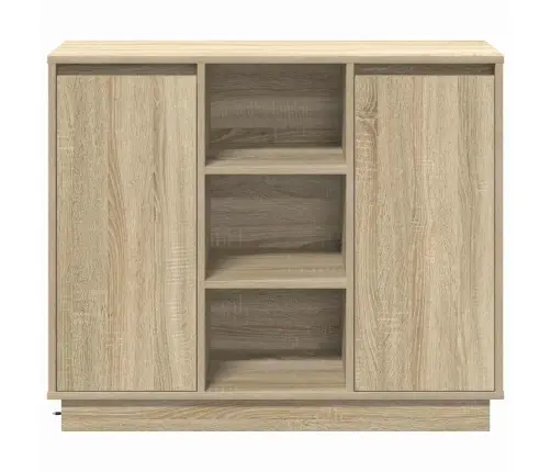 Led Bufetas Sonoma Ąžuolas 90 X 32 X 75 Cm Apdirbta Mediena