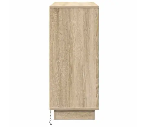 Led Bufetas Sonoma Ąžuolas 90 X 32 X 75 Cm Apdirbta Mediena