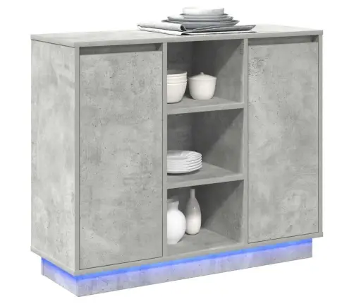 Led Kummuti Betoonhall 90 X 32 X 75 Cm Tehispuit