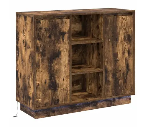 Sānu Skapītis Dūmaka Ozols 90 X 32 X 75 Cm Inženierijas Koks Vidaxl