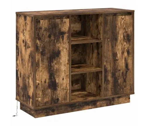 Külglaud Riiuliga Suitsetatud Tamm 90 X 32 X 75 Cm Tehispuit