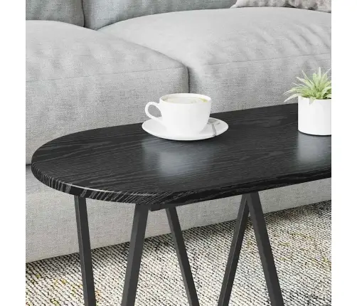 Kafijas Galds Melns Ozolkoks 80 X 40 X 40.5 Cm Vidaxl