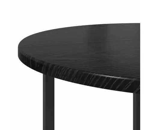 Šoninių Staliukų Komplektas 2 Pcs Juodas Ąžuolas