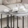 Šoninių Staliukų Komplektas 2 Pcs Pilkas Sonoma Ir Juodas