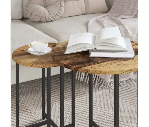 Abilaudade Komplekt 2 Pcs Vana Puit Ja Must