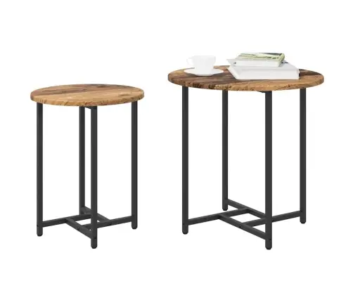 Abilaudade Komplekt 2 Pcs Vana Puit Ja Must