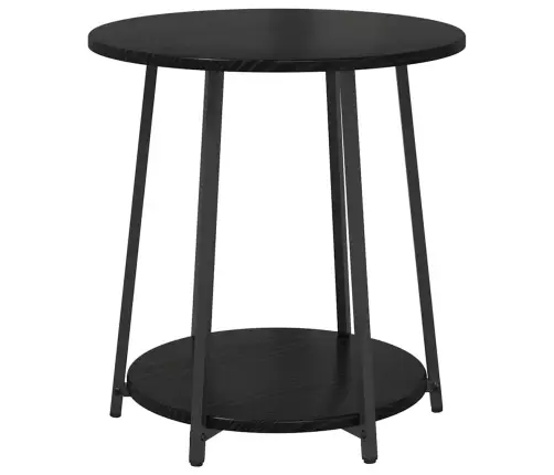 Sānu Galdiņu Komplekts 2 Pcs Melns Ozols 50 X 50 X 51 Cm Vidaxl