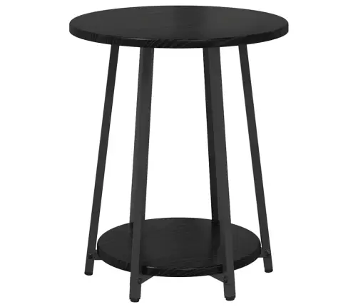 Sānu Galdiņu Komplekts 2 Pcs Melns Ozols 50 X 50 X 51 Cm Vidaxl