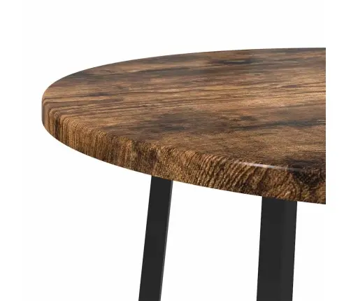 Sānu Galdiņu Komplekts 2 Pcs Smalkās Ozola Un Melnas Krāsas Vidaxl