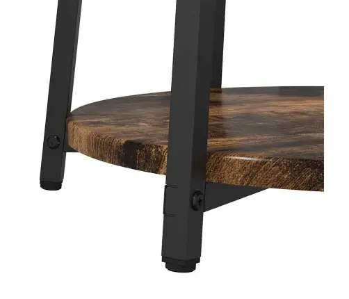 Sānu Galdiņu Komplekts 2 Pcs Smalkās Ozola Un Melnas Krāsas Vidaxl