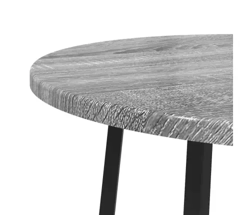 Šoninių Staliukų Komplektas 2 Pcs Pilkas Sonoma Ir Juodas