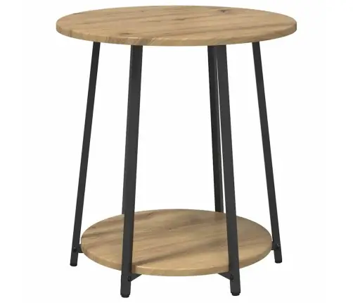 Sānu Galdiņu Komplekts 2 Pcs Artisānisks Ozols Un Melns Vidaxl