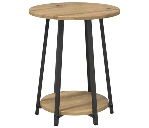 Sānu Galdiņu Komplekts 2 Pcs Artisānisks Ozols Un Melns Vidaxl