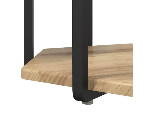 Sānu Galdiņu Komplekts 2 Pcs Artisānisks Ozols Un Melns Vidaxl