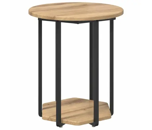 Sānu Galdiņu Komplekts 2 Pcs Artisānisks Ozols Un Melns Vidaxl