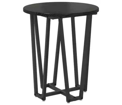 Šoninių Staliukų Komplektas 2 Pcs Juoda Ąžuolo