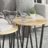 Sānu Galdiņu Komplekts 2 Pcs Sonoma Ozola Un Melnas Krāsas Vidaxl