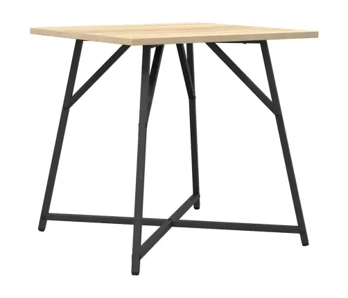 Sānu Galdiņu Komplekts 2 Pcs Sonoma Ozola Un Melnas Krāsas Vidaxl