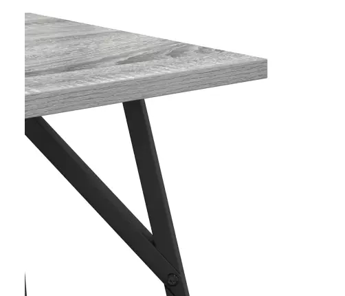 Sānu Galdiņu Komplekts 2 Pcs Pelēks Sonoma Un Melns Vidaxl Sānu Galdiņu Komplekts 2 Pcs Pelēks Sonoma Un Melns Vidaxl