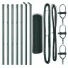 Aed Koos Postidega Roheline 0.4 X 10 M Pvc Kaetud Teras
