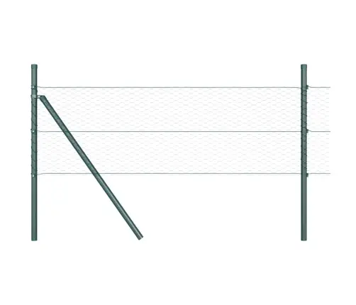 Aed Koos Postidega Roheline 0.4 X 10 M Pvc Kaetud Teras
