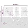 Aed Koos Postidega Roheline 0.4 X 10 M Pvc Kaetud Teras