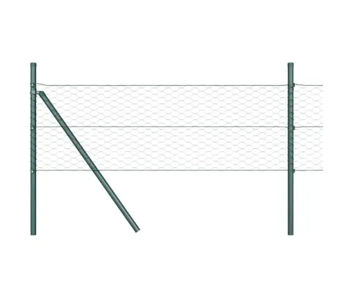 Aed Koos Postidega Roheline 0.5 X 10 M Pvc Kaetud Teras