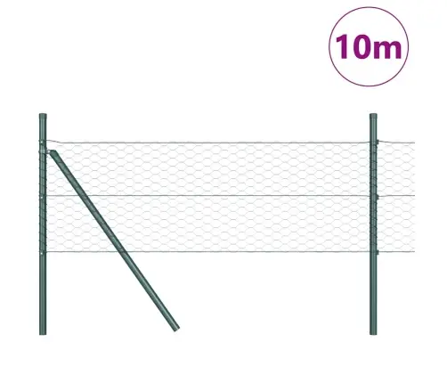 Aed Koos Postidega Roheline 0.5 X 10 M Pvc Kaetud Teras