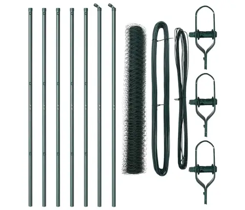 Aed Koos Postidega Roheline 1 X 10 M Pvc Kaetud Teras