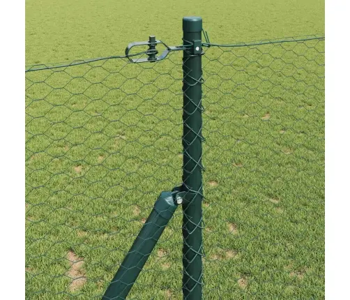 Tvora Su Stulpais Žalia 1.2 X 10 M Pvc Dengtas Plienas