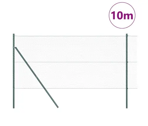 Tvora Su Stulpais Žalia 1.2 X 10 M Pvc Dengtas Plienas