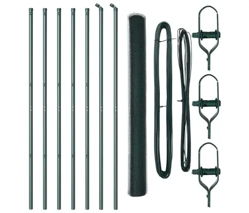 Aed Koos Postidega Roheline 1.5 X 10 M Pvc Kaetud Teras