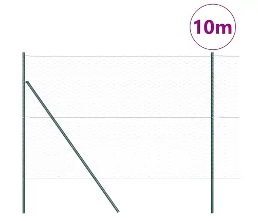 Heksagona Žogs Zaļš 1.5X10 M Tērauds Vidaxl