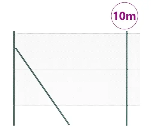 Sešstūra Žogs Zaļš 1.6X10 M Tērauds Vidaxl