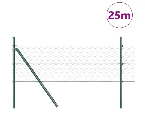 Aed Koos Postidega Roheline 0.4 X 25 M Pvc Kaetud Teras
