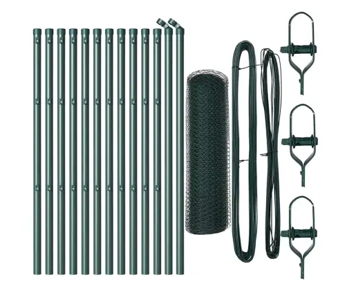 Sešstūra Žogs Zaļš 0.8X25 M Tērauds Vidaxl