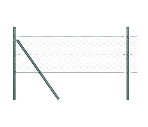 Aed Koos Postidega Roheline 1.4 X 25 M Pvc Kaetud Teras