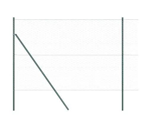 Žogu Komplekts 2 Gabali Zaļš Pulverkrāsots Tērauds 25 X 1.5 M Vidaxl