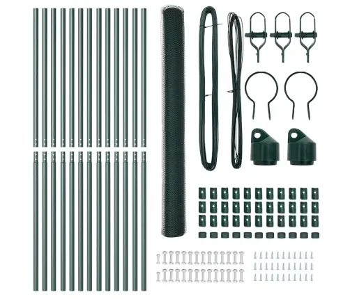 Sešstūra Žogs Zaļš 1.6X25 M Tērauds Vidaxl